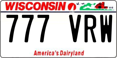 WI license plate 777VRW