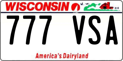 WI license plate 777VSA