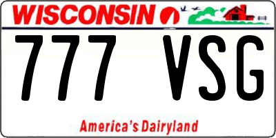 WI license plate 777VSG