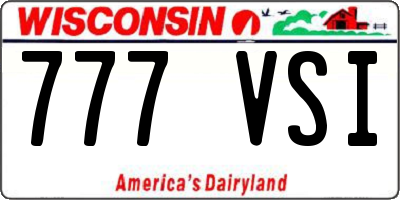 WI license plate 777VSI