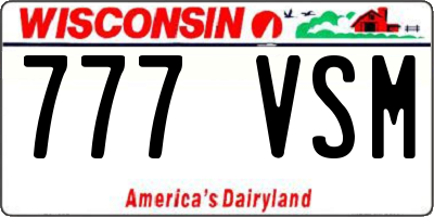 WI license plate 777VSM