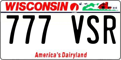 WI license plate 777VSR