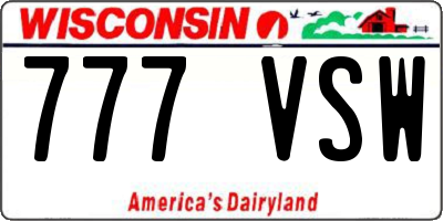 WI license plate 777VSW