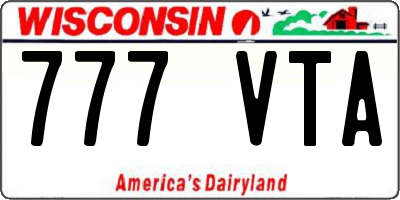 WI license plate 777VTA