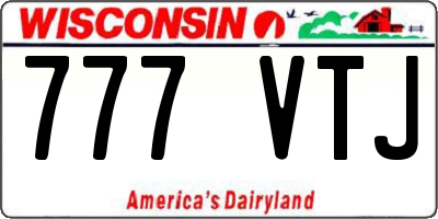 WI license plate 777VTJ