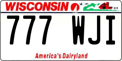 WI license plate 777WJI