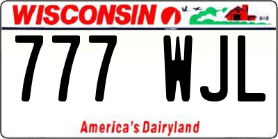 WI license plate 777WJL