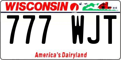 WI license plate 777WJT