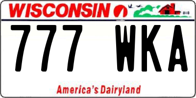 WI license plate 777WKA