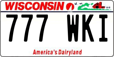WI license plate 777WKI