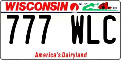 WI license plate 777WLC