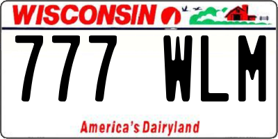 WI license plate 777WLM