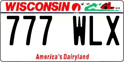 WI license plate 777WLX