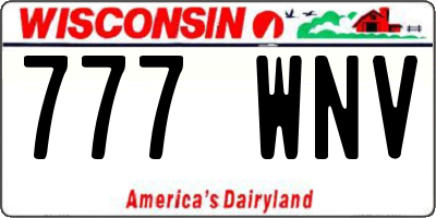 WI license plate 777WNV