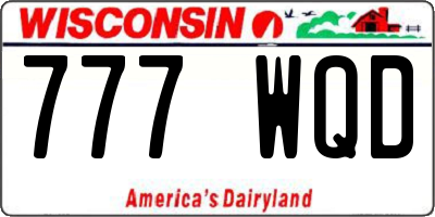 WI license plate 777WQD