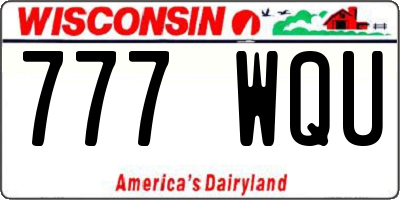 WI license plate 777WQU