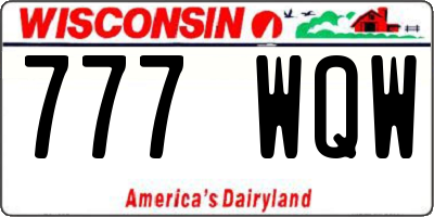 WI license plate 777WQW