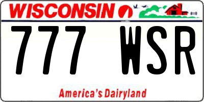 WI license plate 777WSR