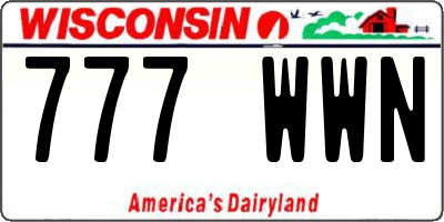 WI license plate 777WWN