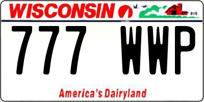 WI license plate 777WWP