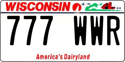 WI license plate 777WWR