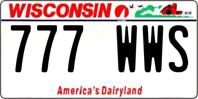 WI license plate 777WWS