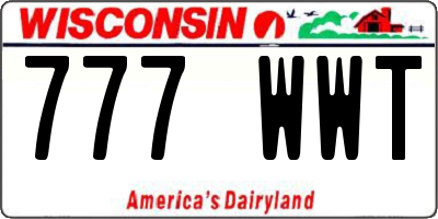 WI license plate 777WWT