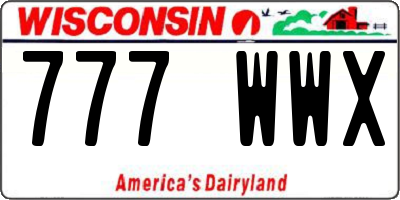 WI license plate 777WWX