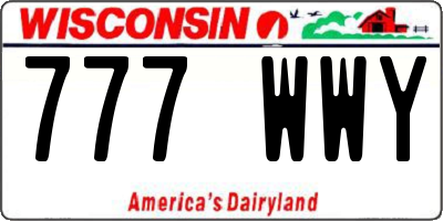 WI license plate 777WWY