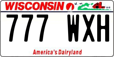 WI license plate 777WXH