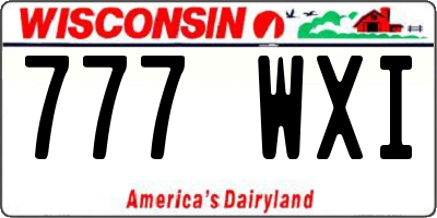 WI license plate 777WXI