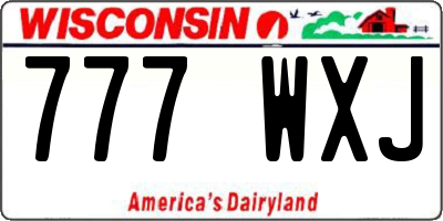 WI license plate 777WXJ