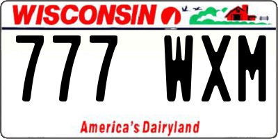 WI license plate 777WXM