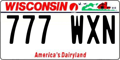 WI license plate 777WXN