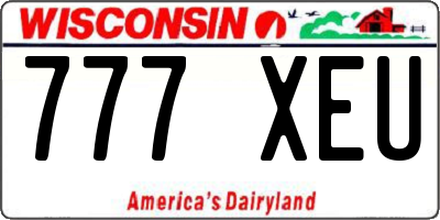 WI license plate 777XEU