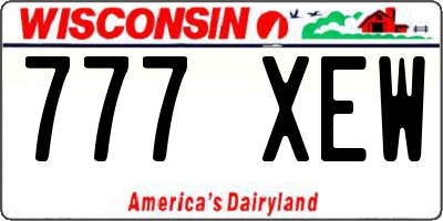 WI license plate 777XEW
