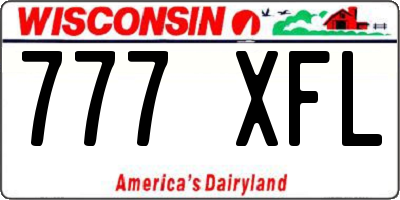 WI license plate 777XFL