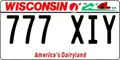 WI license plate 777XIY