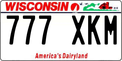 WI license plate 777XKM