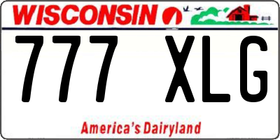 WI license plate 777XLG