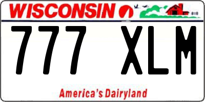 WI license plate 777XLM