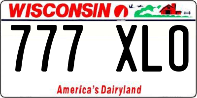 WI license plate 777XLO