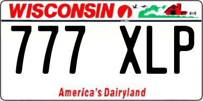 WI license plate 777XLP