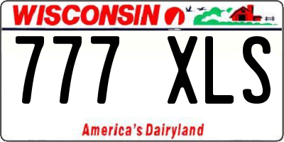 WI license plate 777XLS