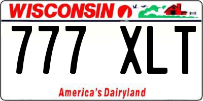 WI license plate 777XLT