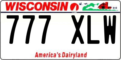 WI license plate 777XLW