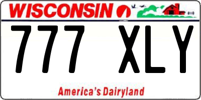 WI license plate 777XLY