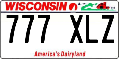 WI license plate 777XLZ