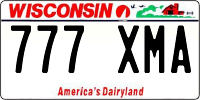WI license plate 777XMA