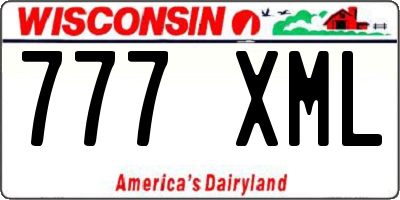 WI license plate 777XML